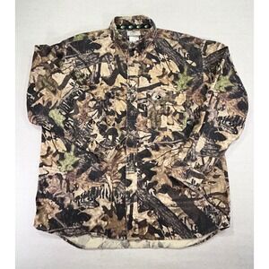 Vintage MOSSY OAK Men's XL Archery Hunting Camo Shirt Button Long Sleeve Outdoor